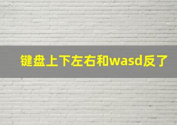 键盘上下左右和wasd反了