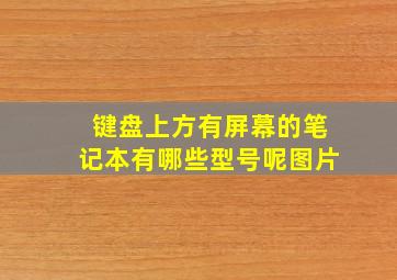 键盘上方有屏幕的笔记本有哪些型号呢图片