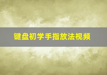 键盘初学手指放法视频