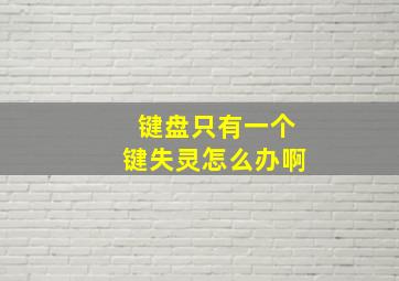 键盘只有一个键失灵怎么办啊