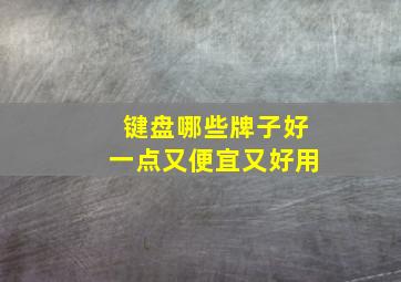 键盘哪些牌子好一点又便宜又好用