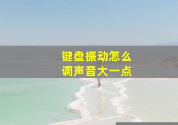 键盘振动怎么调声音大一点