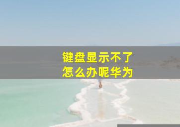 键盘显示不了怎么办呢华为