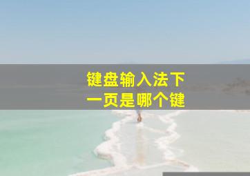 键盘输入法下一页是哪个键