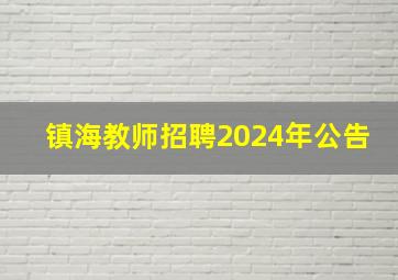 镇海教师招聘2024年公告