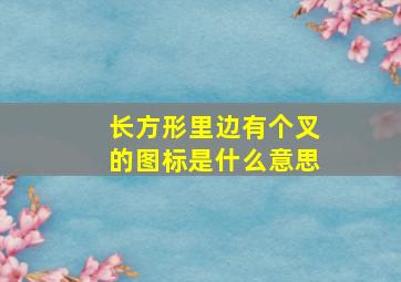 长方形里边有个叉的图标是什么意思