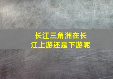 长江三角洲在长江上游还是下游呢