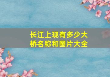 长江上现有多少大桥名称和图片大全