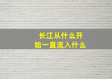 长江从什么开始一直流入什么