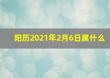 阳历2021年2月6日属什么