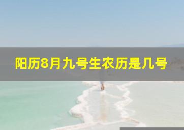 阳历8月九号生农历是几号