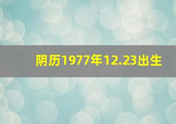 阴历1977年12.23出生