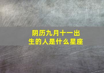 阴历九月十一出生的人是什么星座