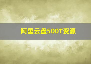 阿里云盘500T资源