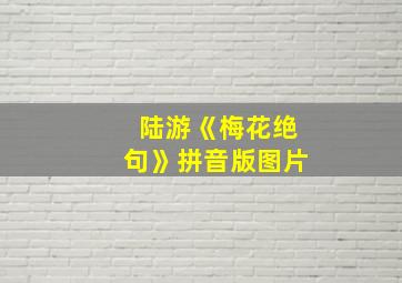 陆游《梅花绝句》拼音版图片