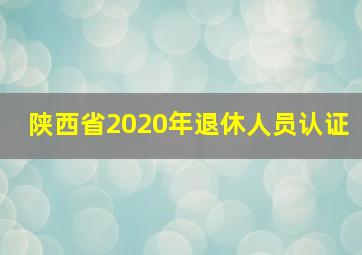 陕西省2020年退休人员认证