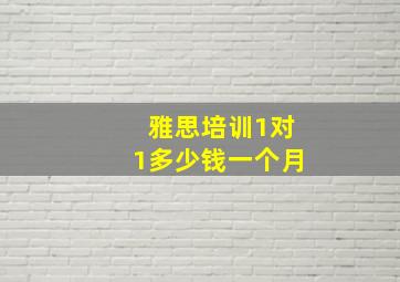 雅思培训1对1多少钱一个月