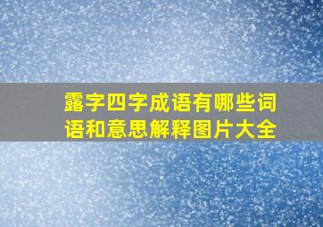 露字四字成语有哪些词语和意思解释图片大全