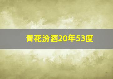 青花汾酒20年53度