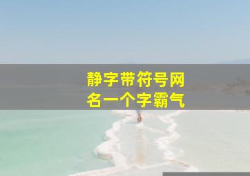 静字带符号网名一个字霸气