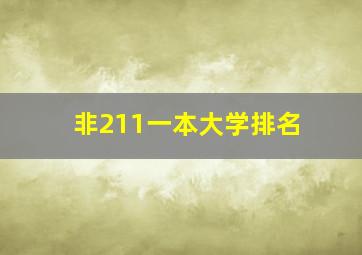 非211一本大学排名