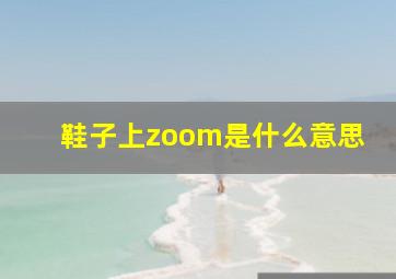 鞋子上zoom是什么意思