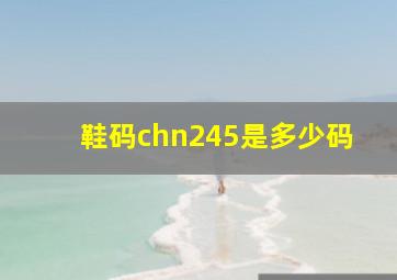 鞋码chn245是多少码