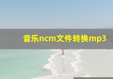 音乐ncm文件转换mp3