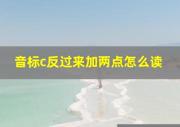 音标c反过来加两点怎么读