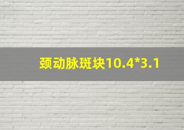 颈动脉斑块10.4*3.1