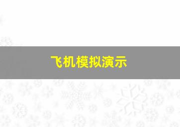 飞机模拟演示