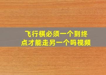 飞行棋必须一个到终点才能走另一个吗视频