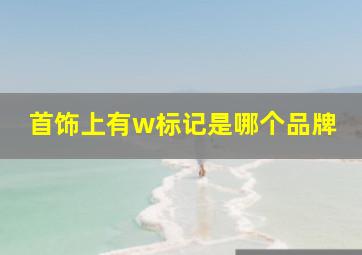 首饰上有w标记是哪个品牌