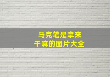 马克笔是拿来干嘛的图片大全