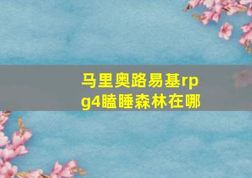 马里奥路易基rpg4瞌睡森林在哪