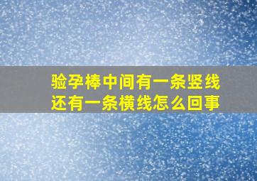 验孕棒中间有一条竖线还有一条横线怎么回事