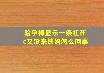 验孕棒显示一条杠在c又没来姨妈怎么回事