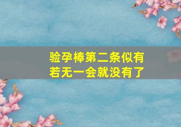 验孕棒第二条似有若无一会就没有了