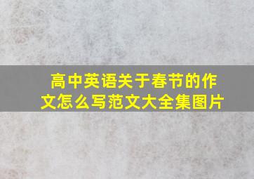 高中英语关于春节的作文怎么写范文大全集图片