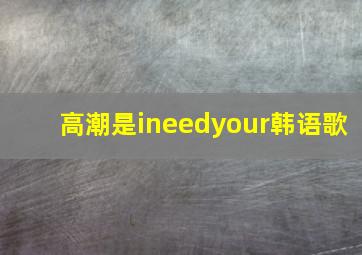 高潮是ineedyour韩语歌