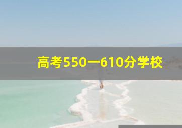 高考550一610分学校