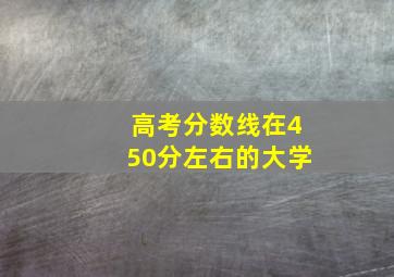 高考分数线在450分左右的大学