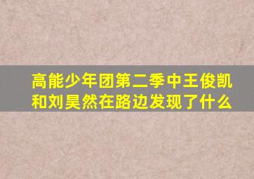 高能少年团第二季中王俊凯和刘昊然在路边发现了什么