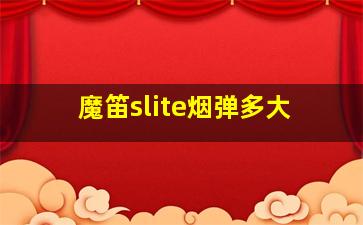 魔笛slite烟弹多大