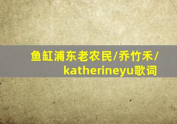 鱼缸浦东老农民/乔竹禾/katherineyu歌词