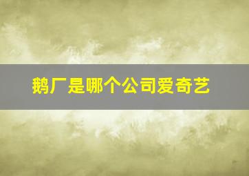 鹅厂是哪个公司爱奇艺