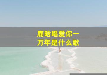 鹿晗唱爱你一万年是什么歌