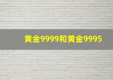 黄金9999和黄金9995