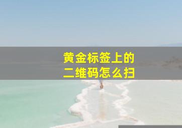 黄金标签上的二维码怎么扫