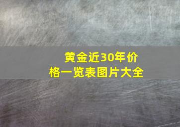 黄金近30年价格一览表图片大全